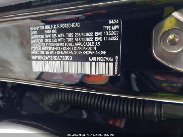 2024 PORSCHE CAYENNE WP1BK2AY2RDA73393 Photo 8