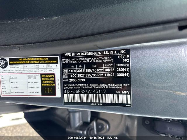 4JGED6EB2KA145119 Mercedes-Benz Amg Gle 43 Coupe 4matic