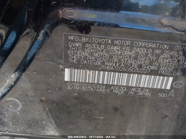 Lexus IS 200T 2016 JTHBA1D26G5032227 Image 9