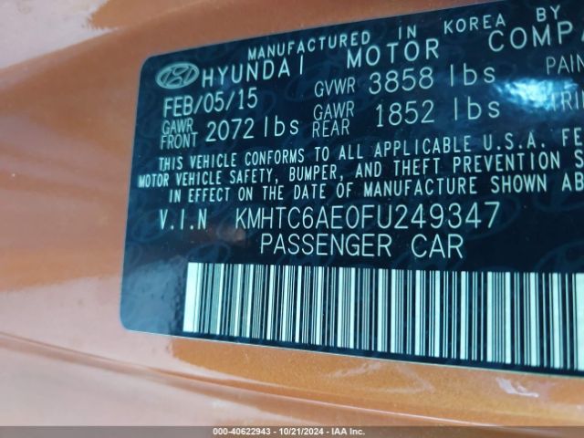 KMHTC6AE0FU249347 Hyundai Veloster Turbo