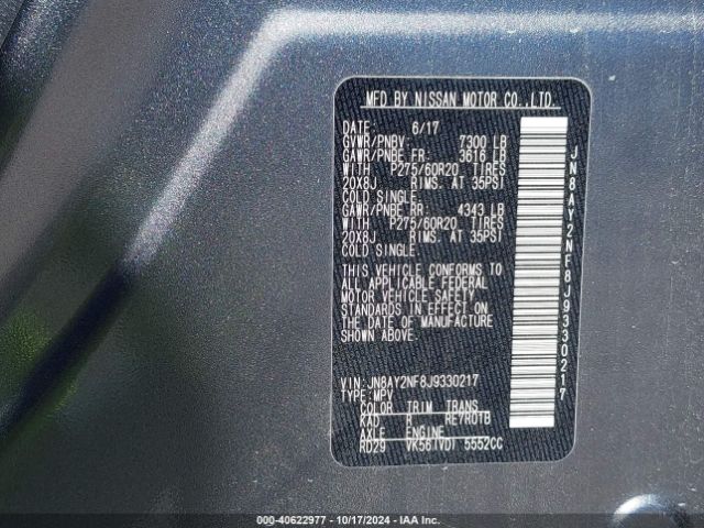 JN8AY2NF8J9330217 Nissan Armada Platinum