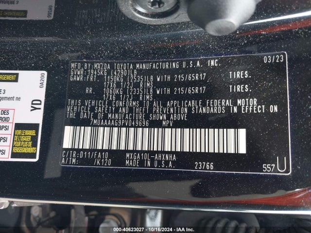 Toyota Corolla Cross L 2023 7MUAAAAG9PV049696 Image 9