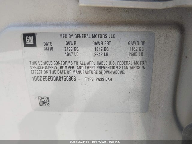 2010 CADILLAC CTS 1G6DE5EG0A0150863 Photo 8