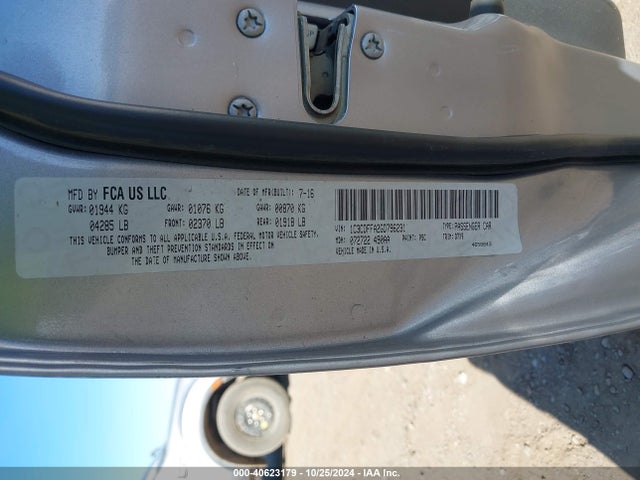 Dodge Dart Sxt Sport 2016 1C3CDFFA2GD796231 Image 9