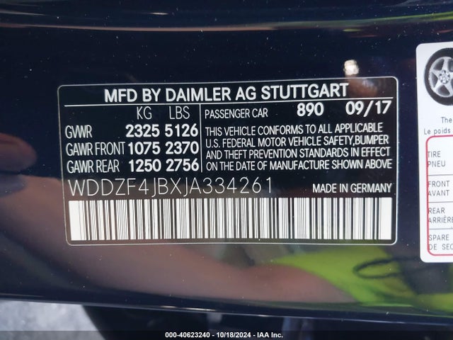 Mercedes-Benz E 300 2018 WDDZF4JBXJA334261 Image 9