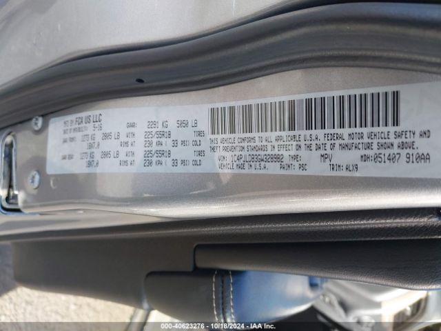 1C4PJLDB3GW328982 Jeep Cherokee Limited