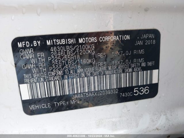 JA4AT5AAXJZ039332 Mitsubishi Eclipse Cross Se