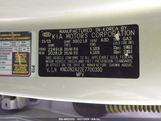 KIA Soul 2014 KNDJN2A22E7700330 Image 9