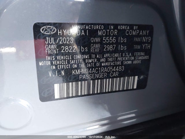 KMHM34AC1RA054483 Hyundai Ioniq 6 Sel
