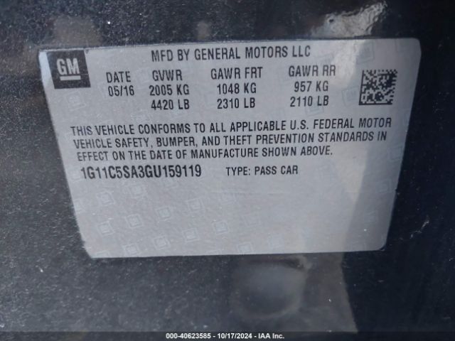 1G11C5SA3GU159119 Chevrolet Malibu Limited Lt