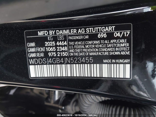 WDDSJ4GB4JN523455 Mercedes-Benz CLA 250 4MATIC