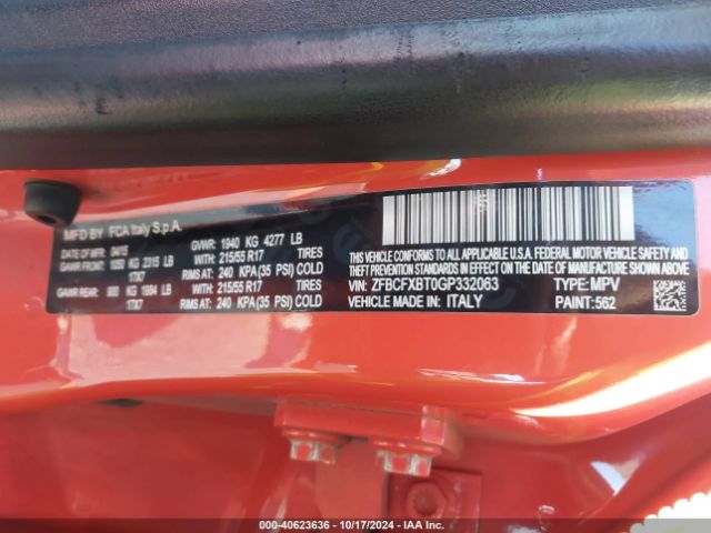 ZFBCFXBT0GP332063 Fiat 500x Easy