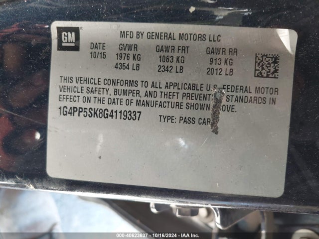 Buick Verano 2016 1G4PP5SK8G4119337 Image 9