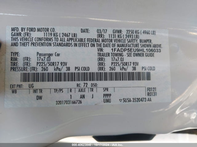 Ford C-max Energi Se 2017 1FADP5EU9HL106033 Image 9