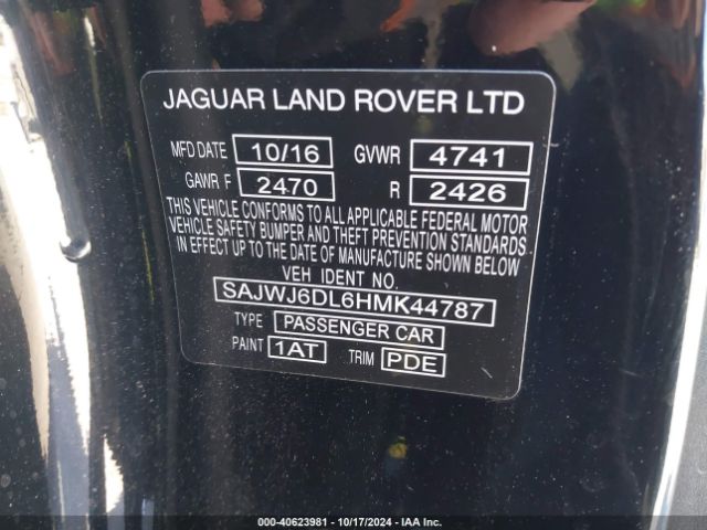 SAJWJ6DL6HMK44787 Jaguar F-TYPE R