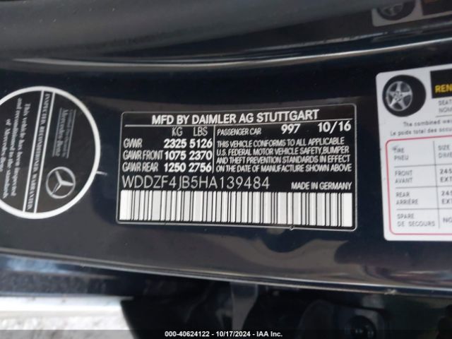 WDDZF4JB5HA139484 Mercedes-Benz E 300