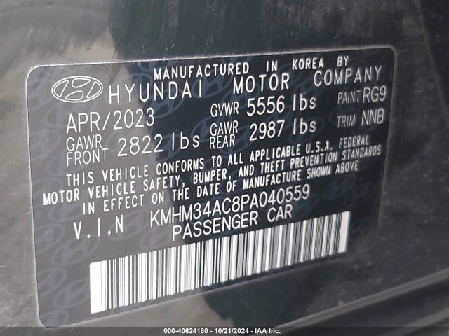 Hyundai Ioniq 6 Sel 2023 KMHM34AC8PA040559 Image 9