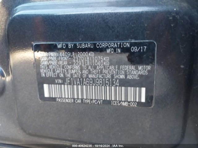 JF1VA1A69J9815134 Subaru WRX