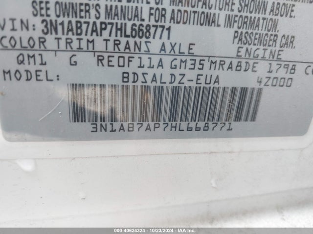 Nissan SENTRA SV 2017 3N1AB7AP7HL668771 Image 9