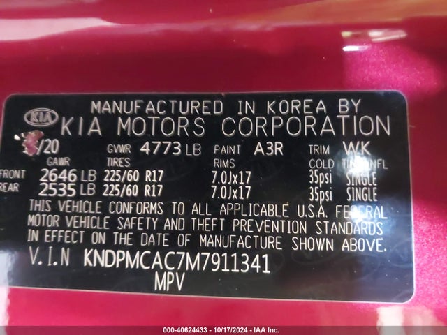 KIA Sportage Lx 2021 KNDPMCAC7M7911341 Image 9