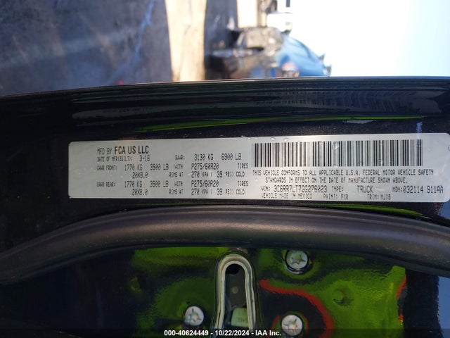 RAM 1500 2016 3C6RR7LT7GG276023 Image 9