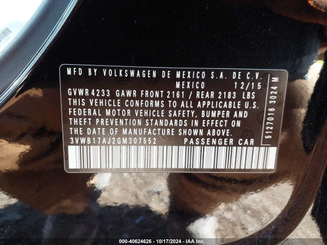 3VWB17AJ2GM307552 Volkswagen Jetta 1.8t Sport