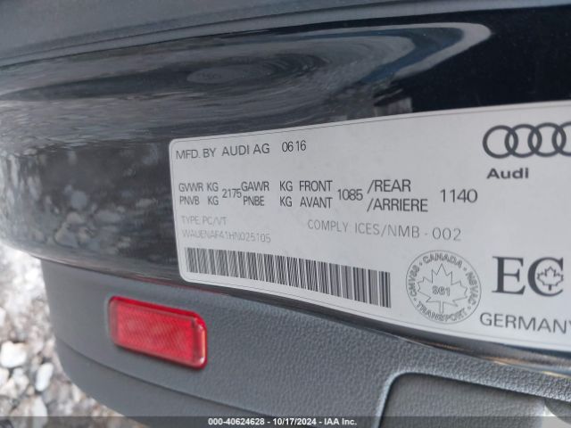 2017 AUDI A4 WAUENAF41HN025105 Photo 8
