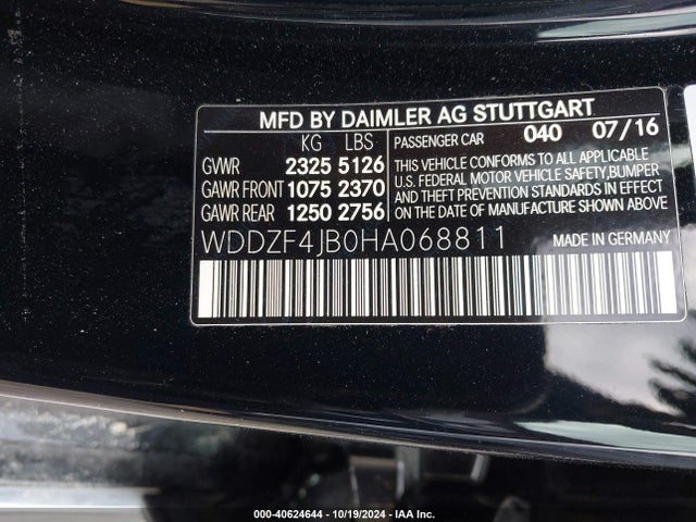 WDDZF4JB0HA068811 Mercedes-Benz E 300
