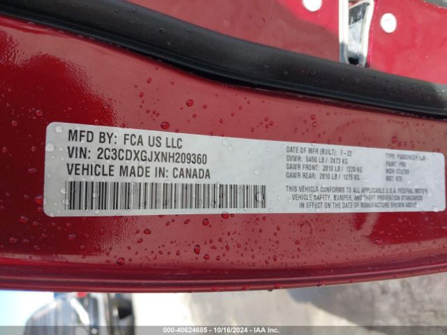 2C3CDXGJXNH209360 Dodge Charger Scat Pack