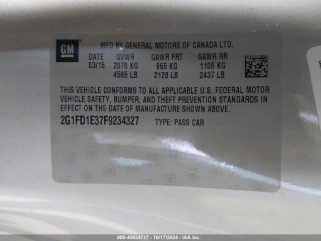 2G1FD1E37F9234327 Chevrolet Camaro 1lt