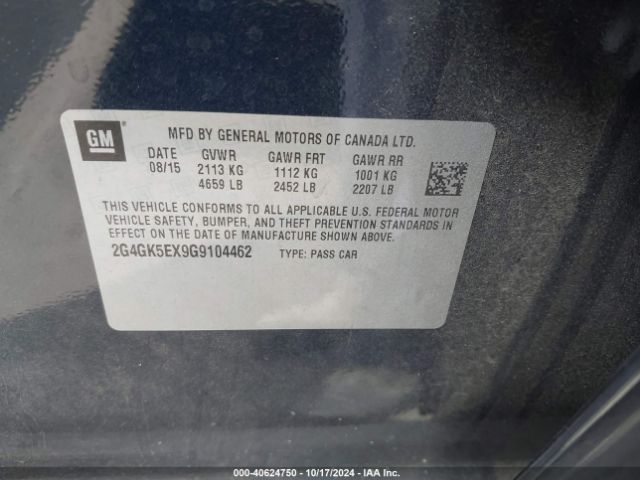 2G4GK5EX9G9104462 Buick Regal Turbo