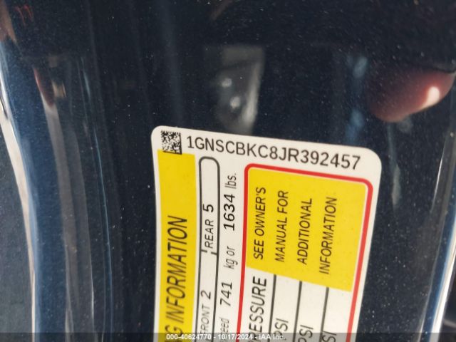 1GNSCBKC8JR392457 Chevrolet Tahoe Lt