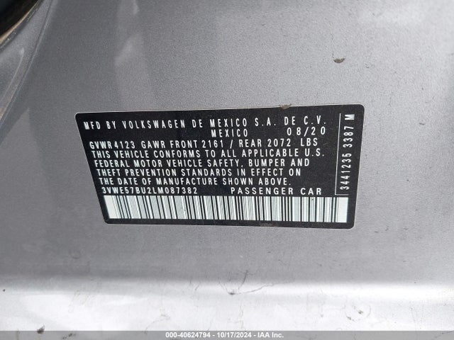Volkswagen Jetta 1.4t Sel 2020 3VWE57BU2LM087382 Image 9