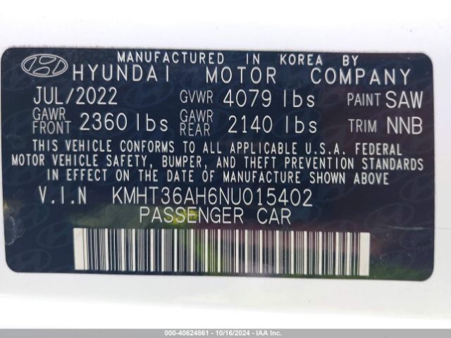 KMHT36AH6NU015402 Hyundai VELOSTER N
