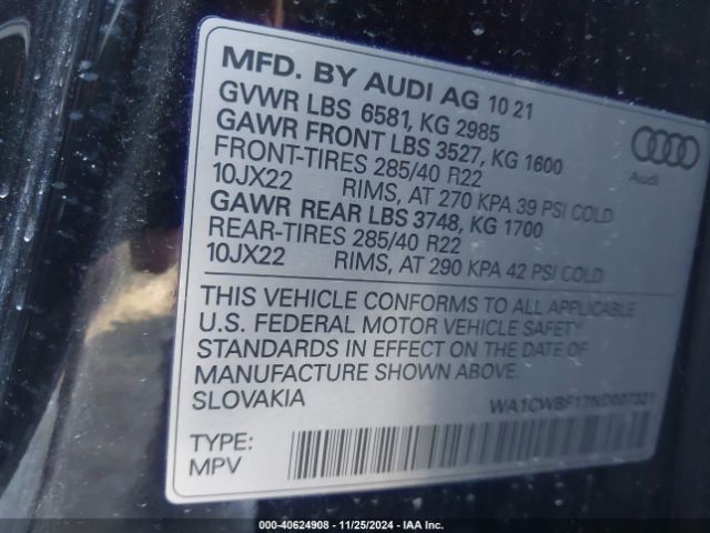 2022 AUDI SQ8 WA1CWBF17ND007321 Photo 8