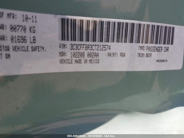 2012 FIAT 500 3C3CFFBR3CT212574 Photo 8
