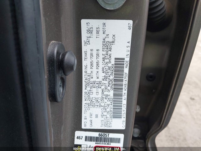 Toyota Tacoma Double Cab/trd Pro 2015 5TFLU4EN3FX144221 Image 9