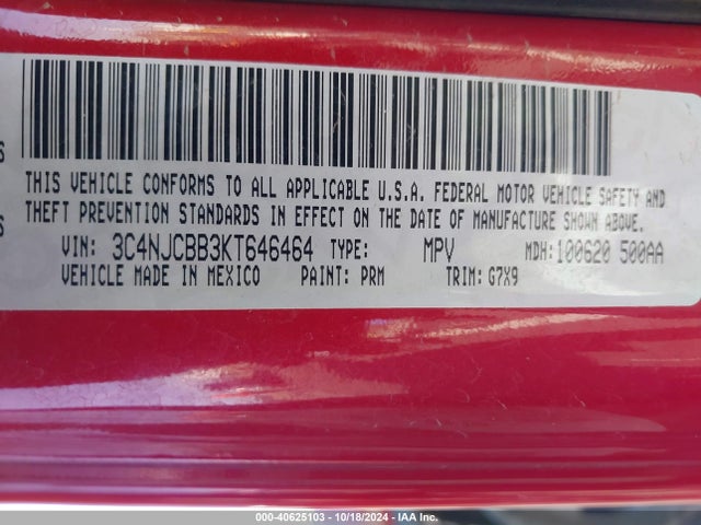 3C4NJCBB3KT646464 Jeep Compass Altitude Fwd