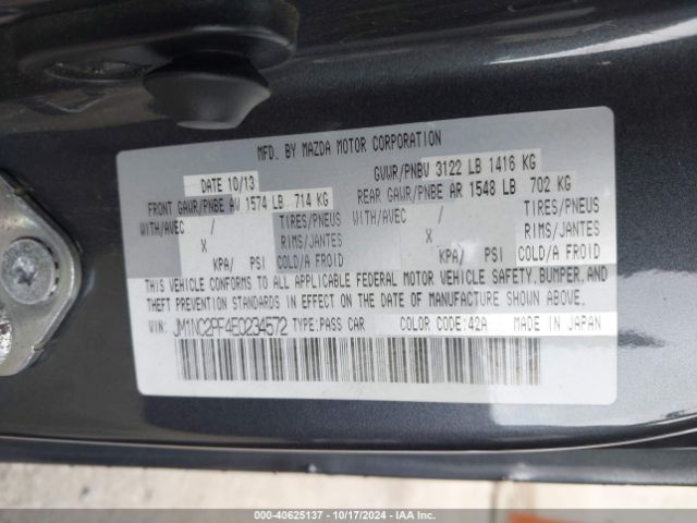JM1NC2PF4E0234572 Mazda Mx-5 Miata Grand Touring