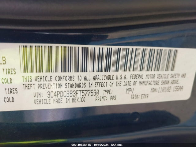 Dodge Journey Sxt 2015 3C4PDCBB3FT577930 Image 9