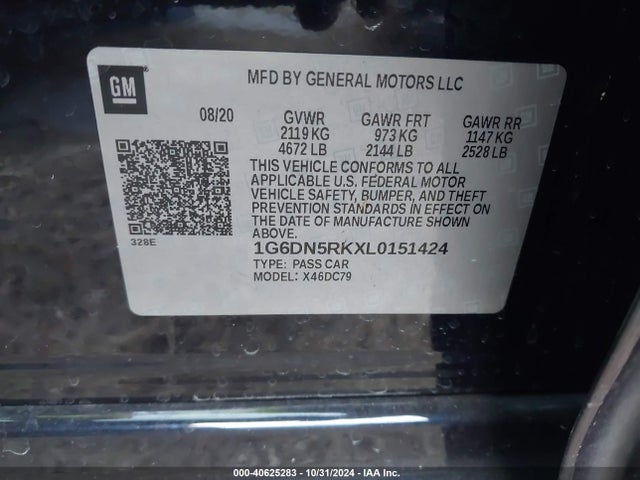 1G6DN5RKXL0151424 Cadillac Ct5 Premium Luxury
