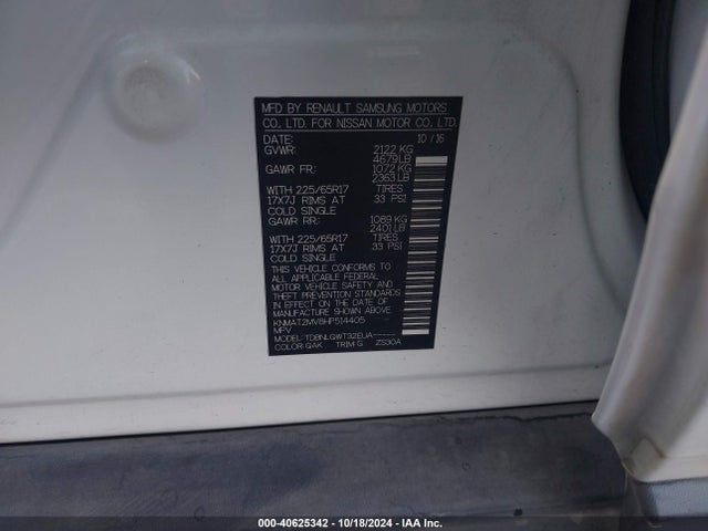 Nissan ROGUE SV 2017 KNMAT2MV8HP514405 Image 9