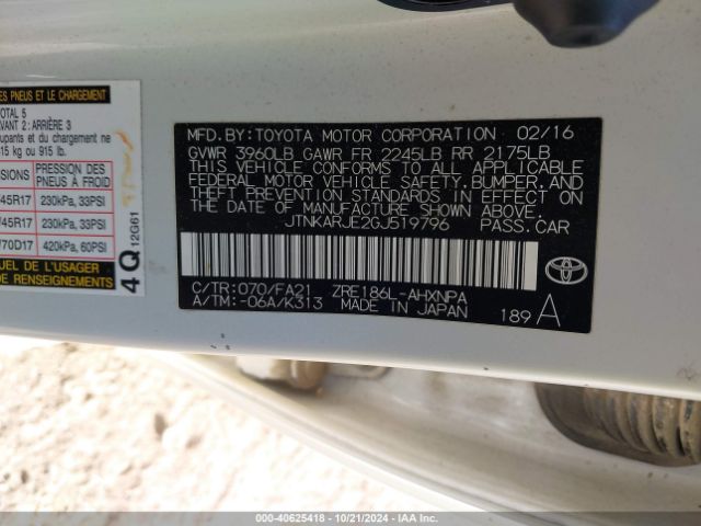JTNKARJE2GJ519796 Scion IM