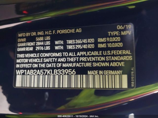 WP1AB2A57KLB33956 Porsche MACAN S