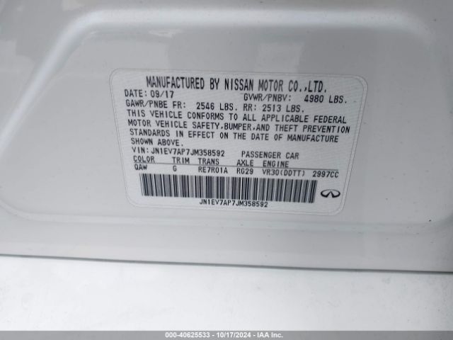 JN1EV7AP7JM358592 Infiniti Q50 3.0t Sport