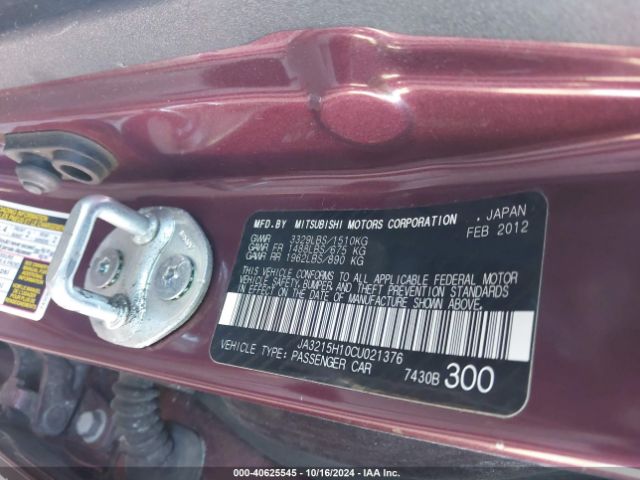 2012 MITSUBISHI I-MIEV JA3215H10CU021376 Photo 8