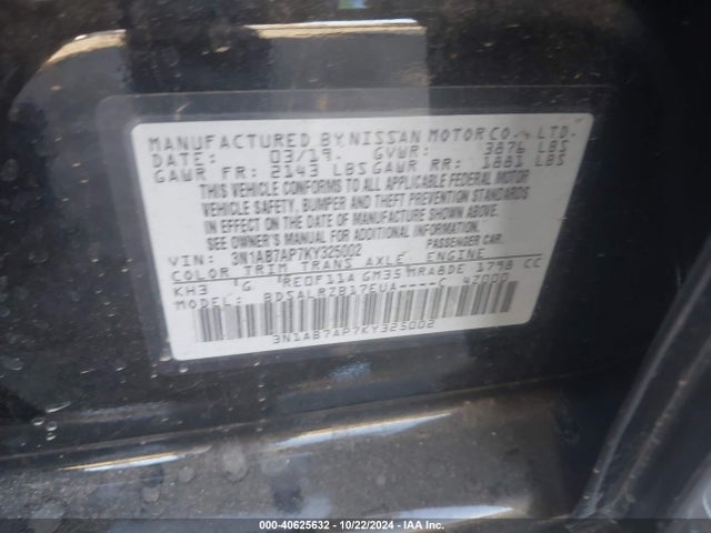 Nissan SENTRA SR 2019 3N1AB7AP7KY325002 Image 9