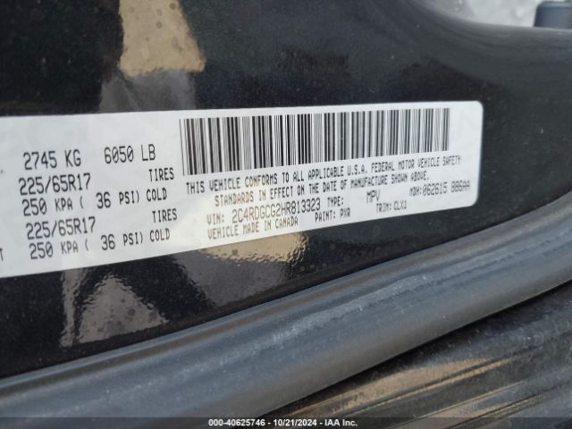 2C4RDGCG2HR813323 Dodge Grand Caravan Sxt
