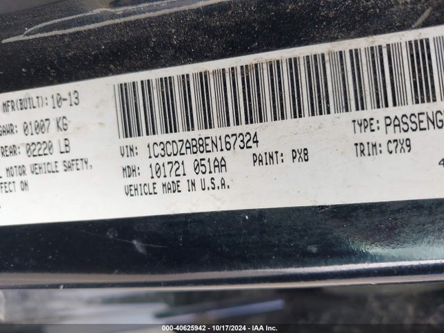 Dodge AVENGER SE 2014 1C3CDZAB8EN167324 Image 9
