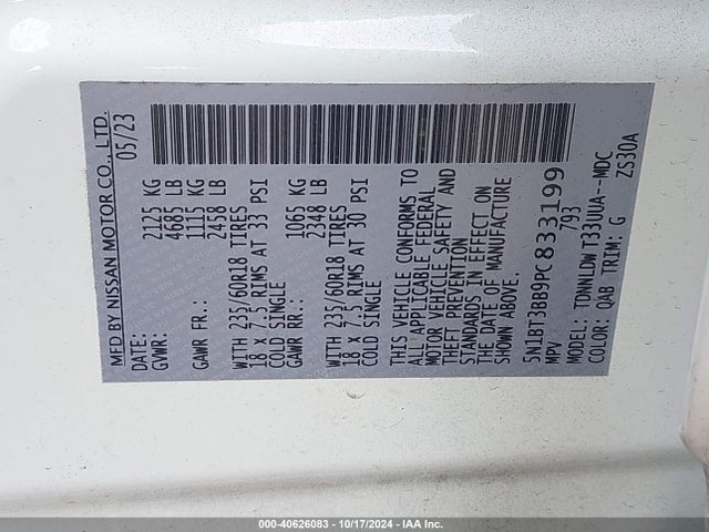 Nissan Rogue Sv Intelligent Awd 2023 5N1BT3BB9PC833199 Image 9
